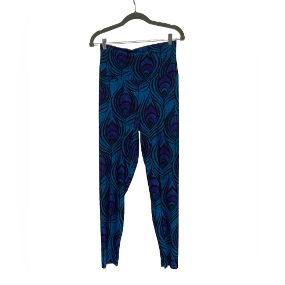 Peacock Feather High Waisted Leggings